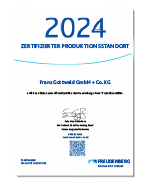 Zertifikat von Freudenberg Xpress "Manufacturing Partner 2024